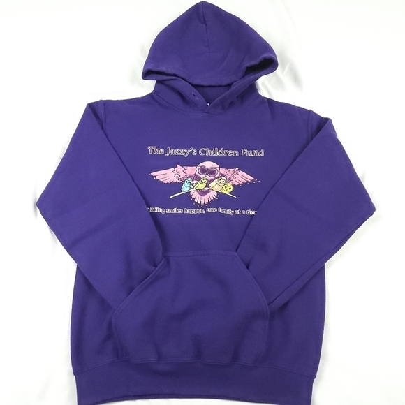 Gildan Tops - Gildan Custom Print Purple Hooded Sweatshirt Size Small